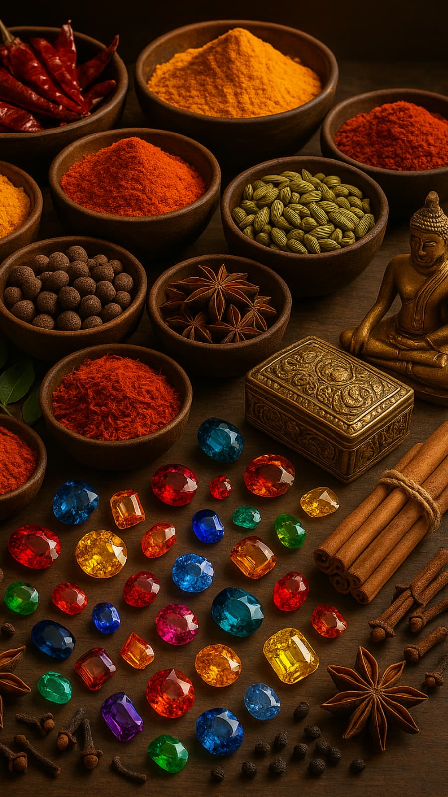 Ceylon spices and gemstones